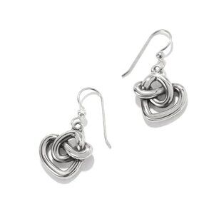 Brighton Interlok Curve Heart French Wire Earrings Style JA0004  NWT $52